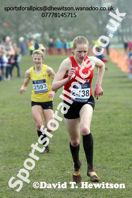 Womens under-20s 2016 Inter Counties Cross Country Champs. and Cross Challenge Final, Cofton Park, Birmingham. Photo: David T. Hewitson/Sports for All Pics